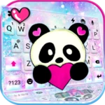 galaxy heart panda theme android application logo